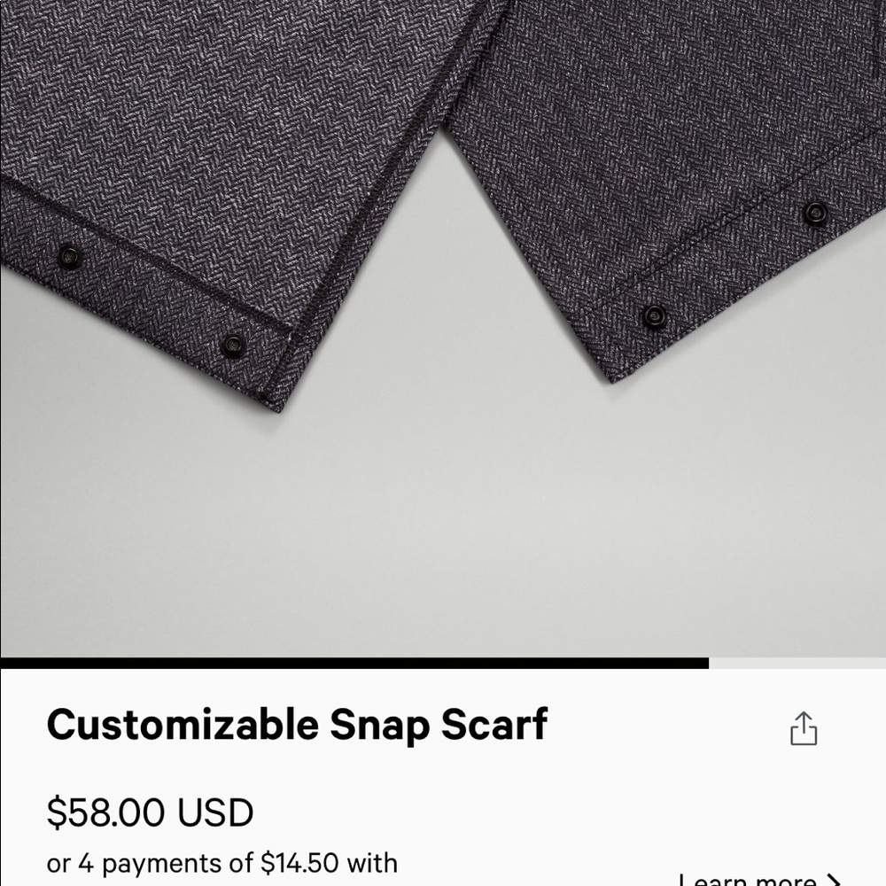 Customizable snap scarf